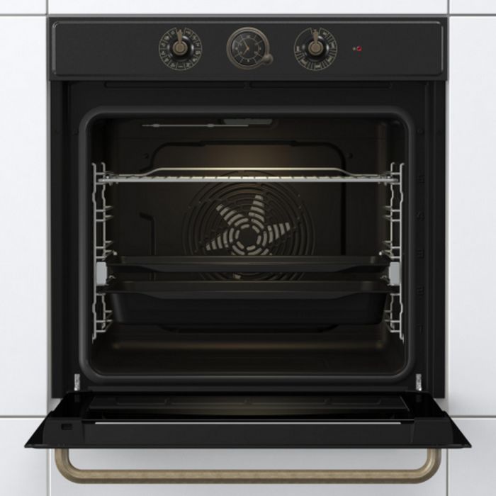 Духова шафа Gorenje електрична, 77л, A+, пара, дисплей, чорний матовий