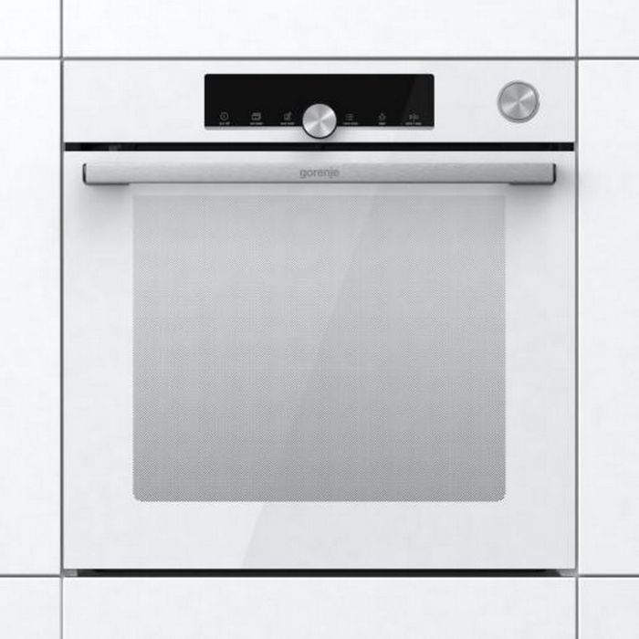 Духова шафа Gorenje електрична, 77л, A+, пара, дисплей, готування на різних рівнях, піроліз, білий