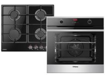 Комплект Hansa (духовка електрична + поверхня газова на склі), чорний