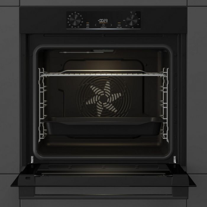 Духова шафа Gorenje електрична, 77л, A+, дисплей, IconLed, піроліз, чорний