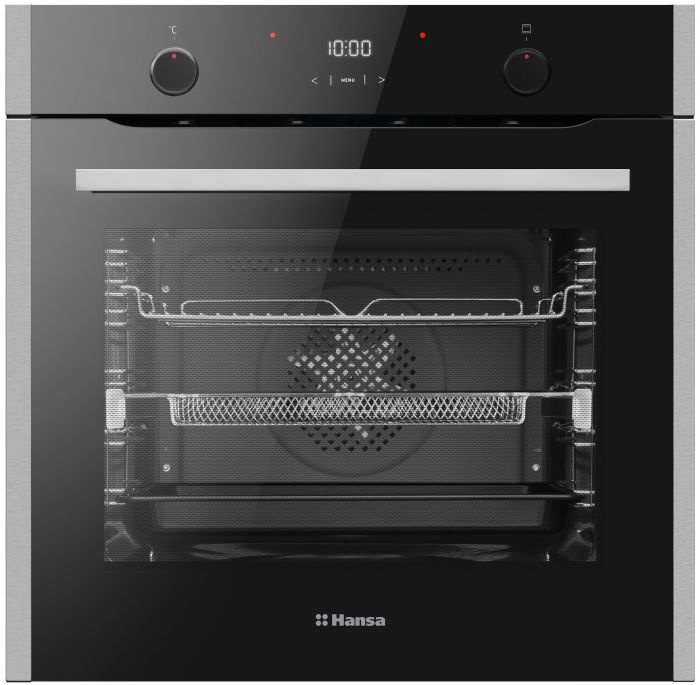 Духова шафа Hansa електрична, 77л, A+, дисплей, конвекція, чорний