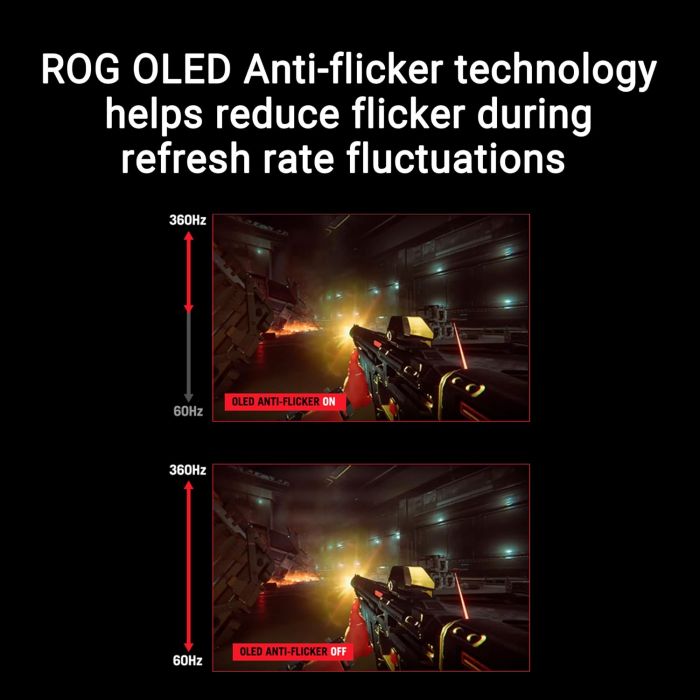 Монітор Asus 26.5" ROG Strix XG27ACDNG 2xHDMI, DP, USB-C, 3xUSB, OLED, 2560x1440, 360Hz, 0.03ms, DCI-P3 99%, G-SYNC, FreeSync, Pivot, HDR400