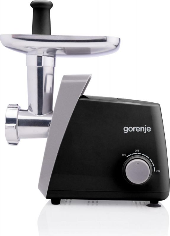 М'ясорубка Gorenje, 1600Вт, 2,2кг/хв, 2 решітки, пластик+метал, чорний