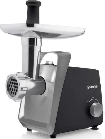 М'ясорубка Gorenje, 1600Вт, 2,2кг/хв, 2 решітки, пластик+метал, чорний