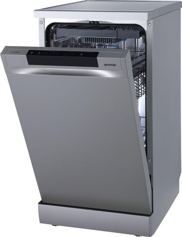 Посудомийна машина Gorenje, 11компл., A+++, 45см, дисплей, 3 кошика, AquaStop, Інвертор, сірий