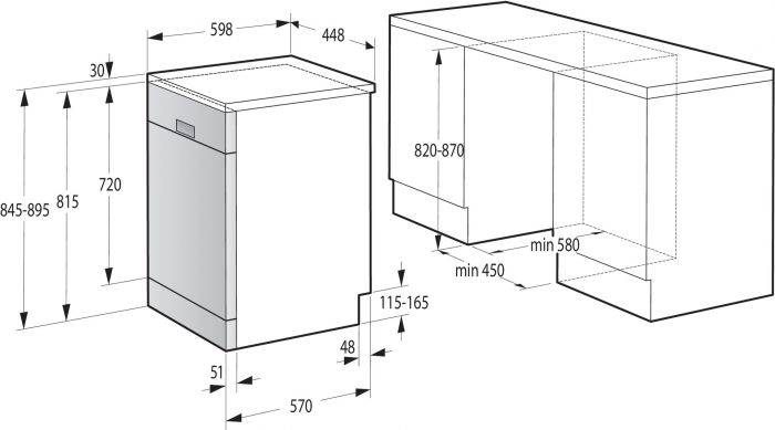 Посудомийна машина Gorenje, 11компл., A+++, 45см, дисплей, 3 кошика, AquaStop, Інвертор, сірий