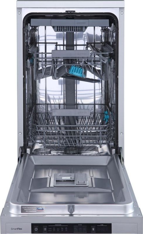 Посудомийна машина Gorenje, 11компл., A+++, 45см, дисплей, 3 кошика, AquaStop, Інвертор, сірий