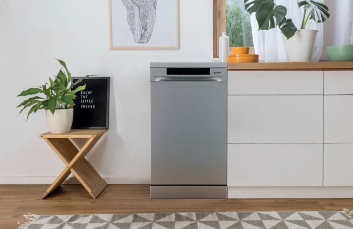 Посудомийна машина Gorenje, 11компл., A+++, 45см, дисплей, 3 кошика, AquaStop, Інвертор, сірий
