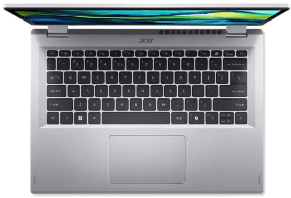 Ноутбук Acer Aspire Go Spin AGSP14-31PT 14" WUXGA IPS Touch, Intel 3-N355, 16GB, F512GB, UMA, Lin, сріблястий