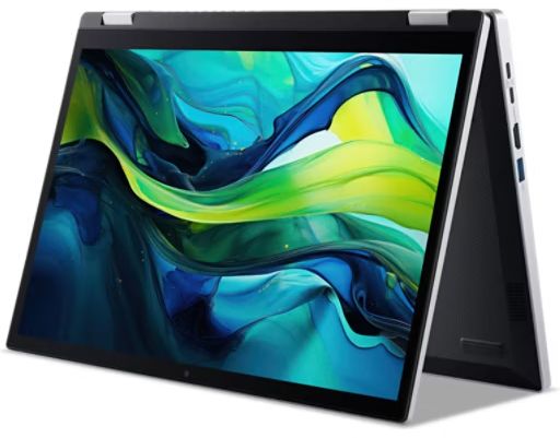 Ноутбук Acer Aspire Go Spin AGSP14-31PT 14" WUXGA IPS Touch, Intel 3-N355, 16GB, F512GB, UMA, Lin, сріблястий