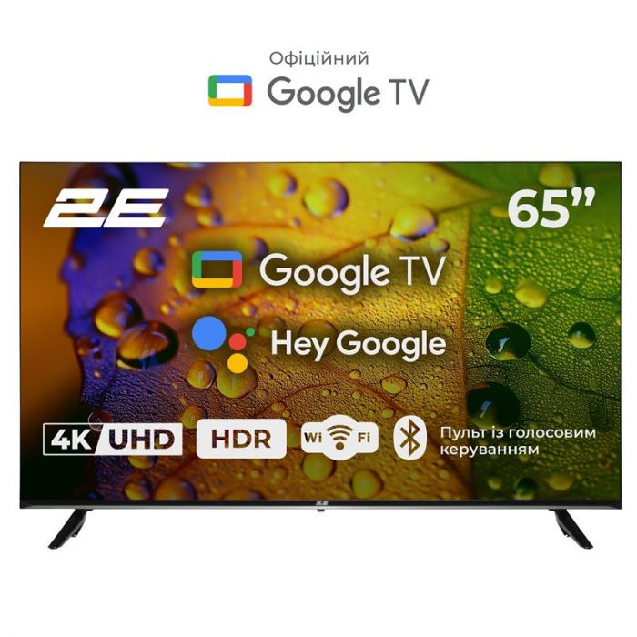 Телевізор 65" 2E LED 4K 60Hz Smart Google TV Black