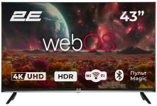 Телевізор 43" 2E LED 4K 60Hz Smart WebOS Black