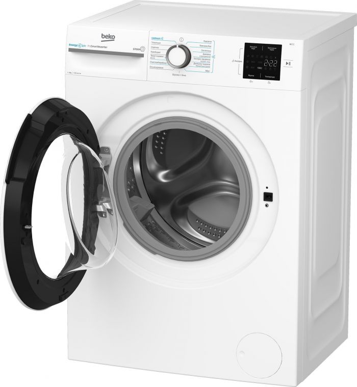 Пральна машина Beko фронтальна, 6кг, 1200, A+++, 45см, дисплей, інвертор, пара, білий