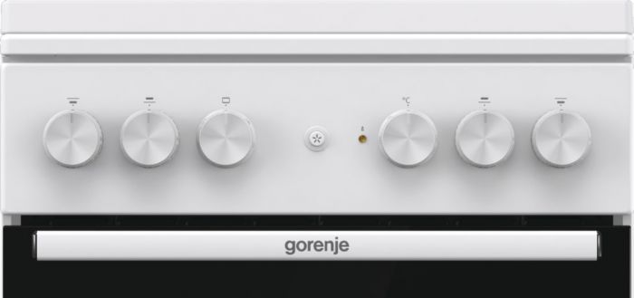 Плита Gorenje комбінована, 68л, 50x60см, емальовані реш, з кришкою, білий