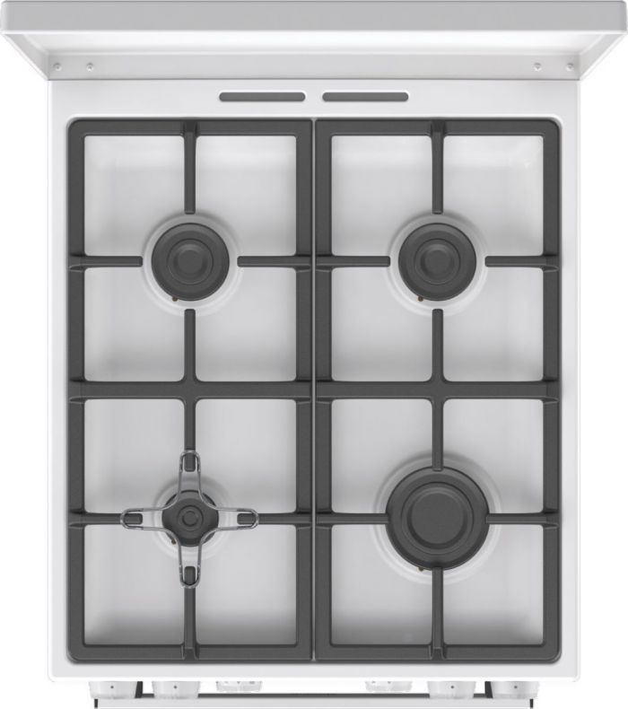 Плита Gorenje комбінована, 70л, 50x60см, IconLed, чавун, з кришкою, білий
