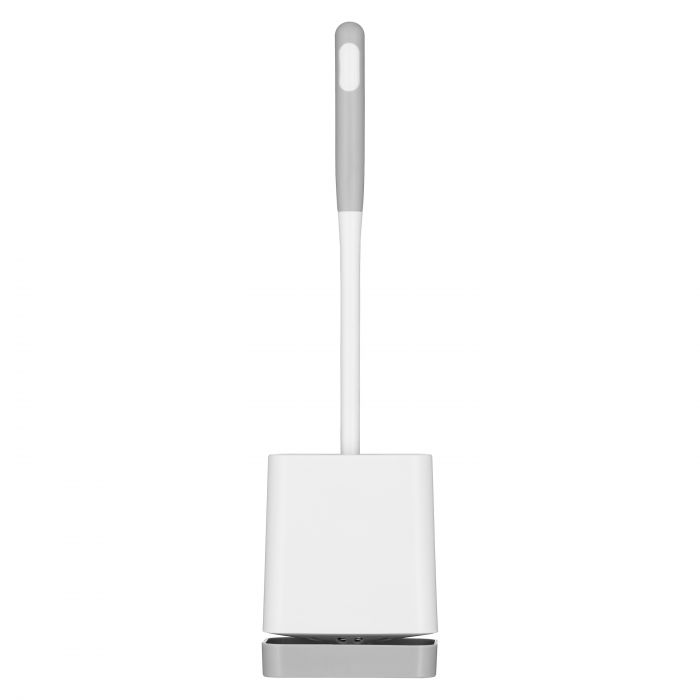 Набір щітка для унітазу з підставкою Ardesto 11.5х5.6х43см, пластик, білий