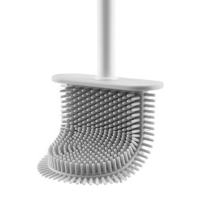 Набір щітка для унітазу з підставкою Ardesto 11.5х5.6х43см, пластик, білий