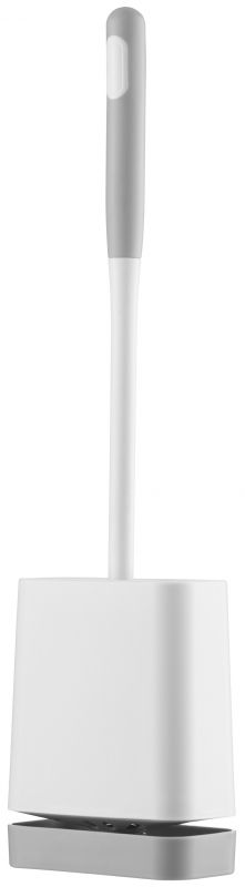 Набір щітка для унітазу з підставкою Ardesto 11.5х5.6х43см, пластик, білий