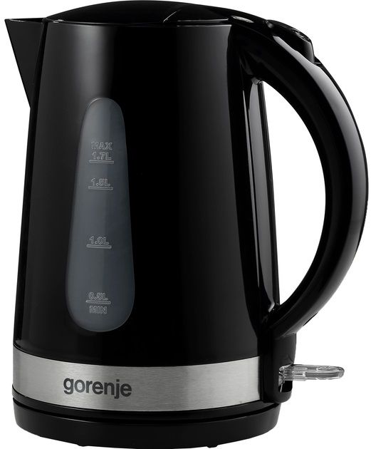 Електрочайник Gorenje, 1,7л, пластик, чорний