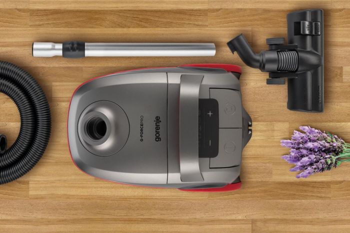 Пилосос Gorenje мішковий, 700Вт, 3л, HEPA, щітка Xpand Zone, turbo brush, телескоп, чорний графіт