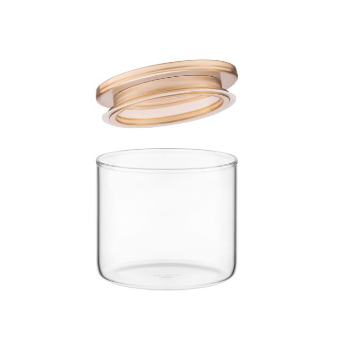 Банка для зберігання Ardesto Fresh 500мл, скло, пластик, прозорий