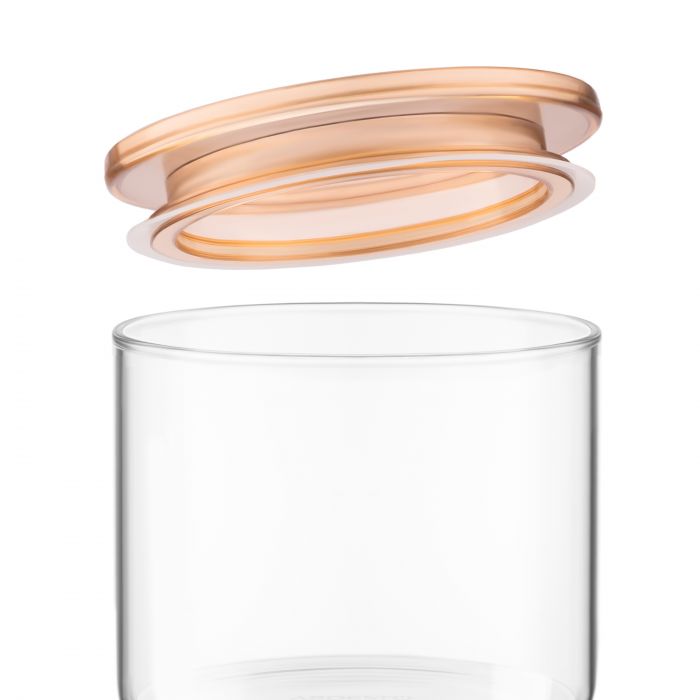 Банка для зберігання Ardesto Fresh 500мл, скло, пластик, прозорий