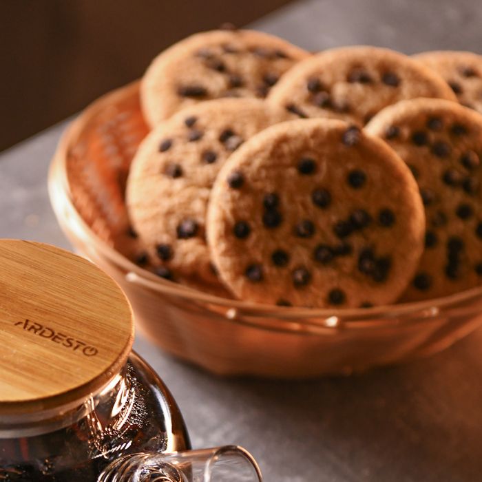 Заварник Ardesto Gemini 1000мл, боросилікатне скло, бамбук, прозорий