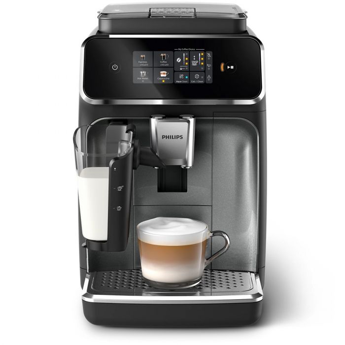 Кавомашина Philips Series 2300 LatteGo, 1.8л, зерно+мелена, автомат.капуч, дисплей, авторецептів -4, чорний