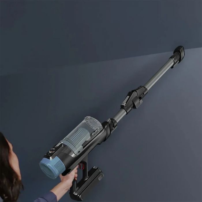 Пилосос Rowenta безпровідний X-Force Flex 14.80 Animal Aqua, 240Вт, вологе прибирання, конт пил -0.65л, автон. робота до 90хв, HEF system 99,9%, чорно-синій