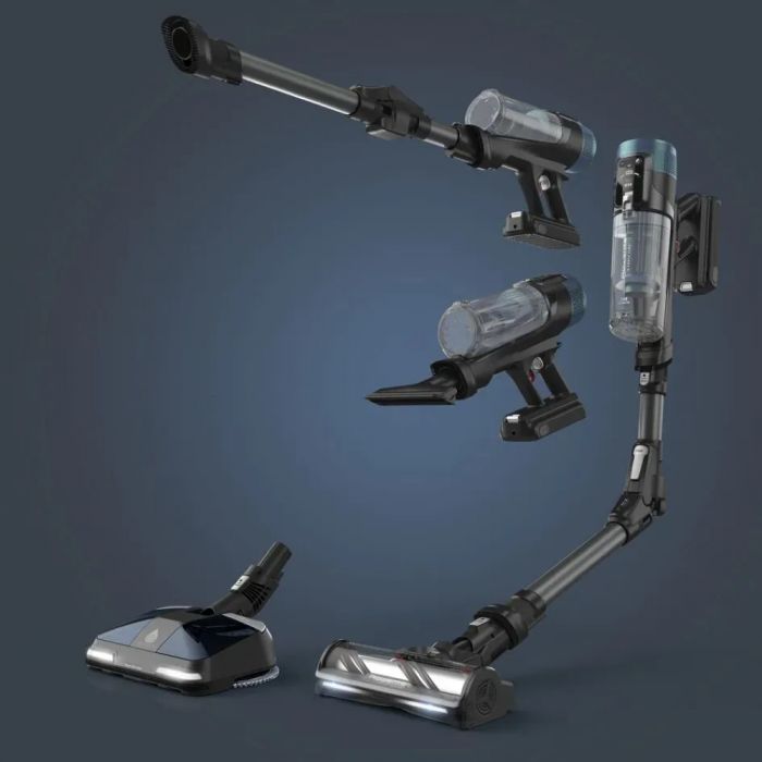 Пилосос Rowenta безпровідний X-Force Flex 14.80 Animal Aqua, 240Вт, вологе прибирання, конт пил -0.65л, автон. робота до 90хв, HEF system 99,9%, чорно-синій