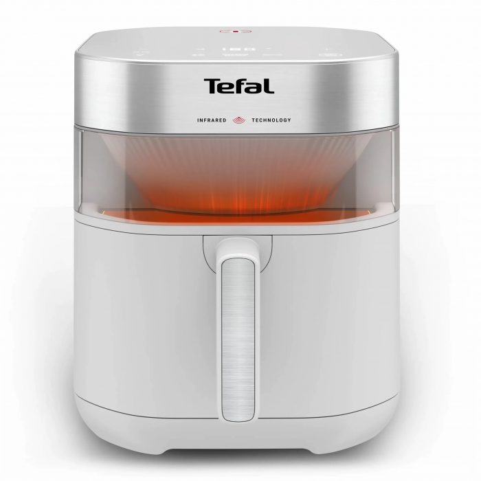 Мультипіч Tefal Easy Fry Infrared, 1500Вт, чаша-7л, сенсорне керув., 8 програм, з віконцем, пластик, світло-сірий