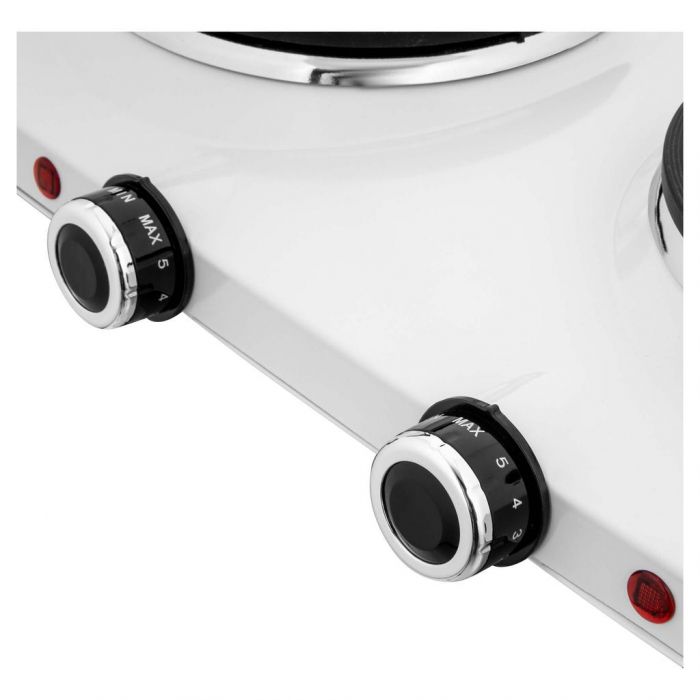 Плитка настільна Sencor електрична, комфорок - 2 на 1.5кВт + 1кВт, 15 і 18 см, керування - мех., білий