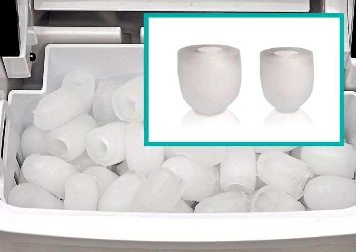 Льодогенератор побутовий Gorenje, 12кг/добу, 1,3л, дисплей, сріблясто - чорний