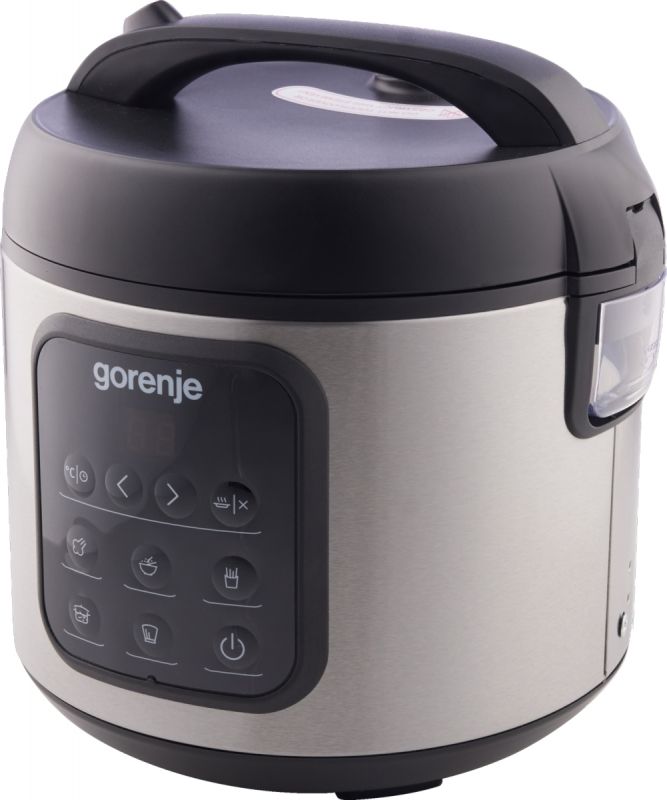 Мультиварка Gorenje, 476Вт, мини, чаша-2л, електронне керув., 5 програм, метал/пластик, чорний