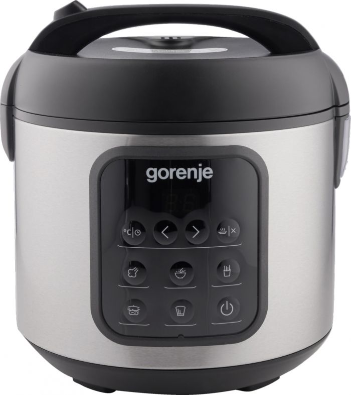 Мультиварка Gorenje, 476Вт, мини, чаша-2л, електронне керув., 5 програм, метал/пластик, чорний