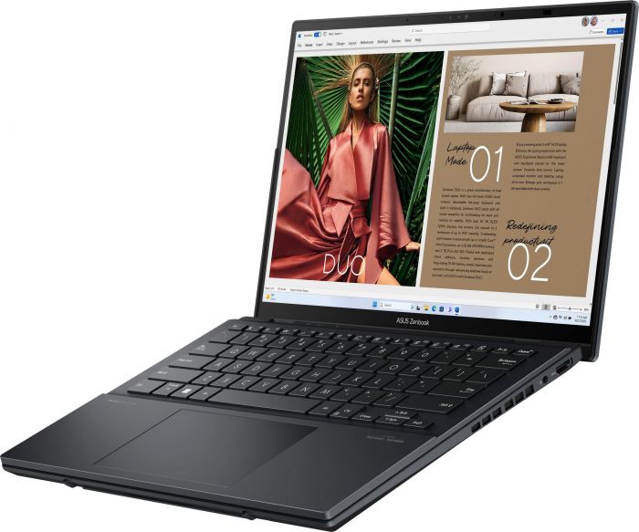 Ноутбук ASUS Zenbook DUO UX8406CA-QL049W 14" FHD OLED, Intel Ultra 7 255H, 32GB, F1TB, UMA, Win11, Сірий
