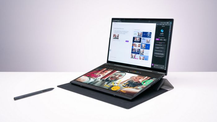 Ноутбук ASUS Zenbook DUO UX8406CA-QL049W 14" FHD OLED, Intel Ultra 7 255H, 32GB, F1TB, UMA, Win11, Сірий