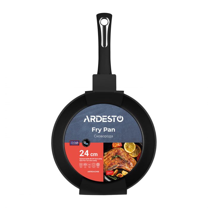 Сковорода Ardesto Gemini Trento, 24см, алюміній, чорний