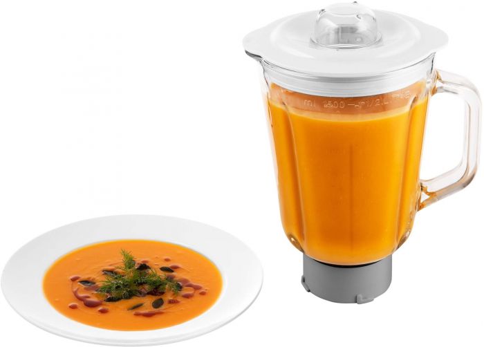 Кухонна машина Sencor 1200Вт, чаша-метал, корпус-пластик, насадок-19, білий