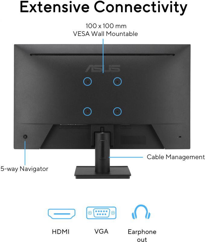 Монітор Asus 27" VA279HG D-Sub, HDMI, Audio, IPS, 120Hz, 1ms, sRGB 99%, AdaptiveSync