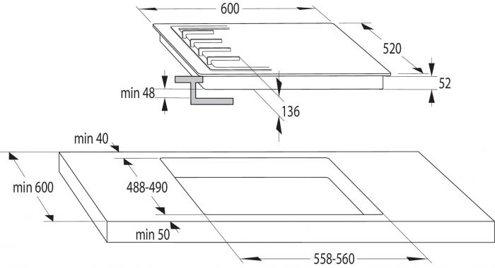 Комплект Gorenje (духовка електрична BO6735E05B + поверхня газова на склі GTW641EB), 743549, чорн