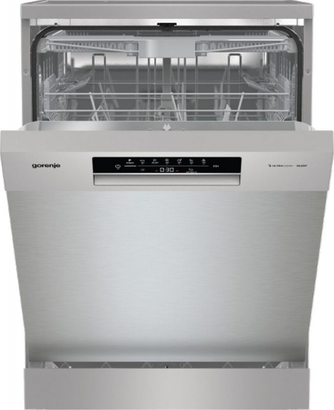 Посудомийна машина Gorenje, 16компл., A+++, 60см, дисплей, 3 кошика, AquaStop, сірий
