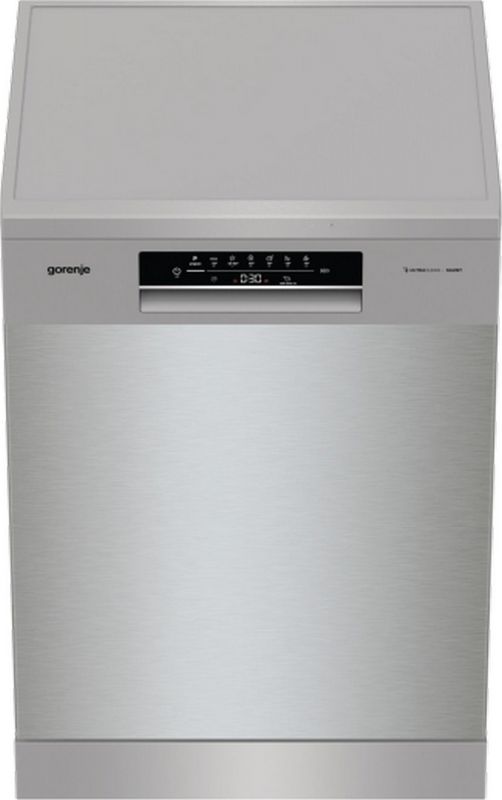 Посудомийна машина Gorenje, 16компл., A+++, 60см, дисплей, 3 кошика, AquaStop, сірий