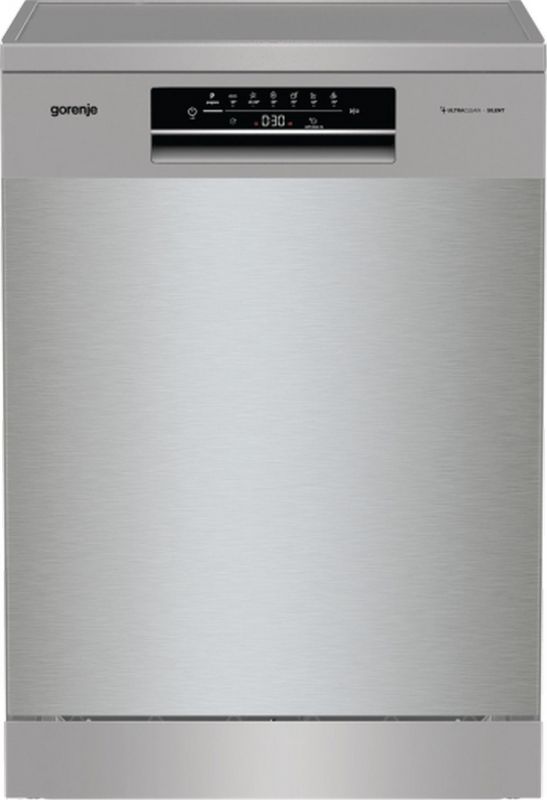 Посудомийна машина Gorenje, 16компл., A+++, 60см, дисплей, 3 кошика, AquaStop, сірий