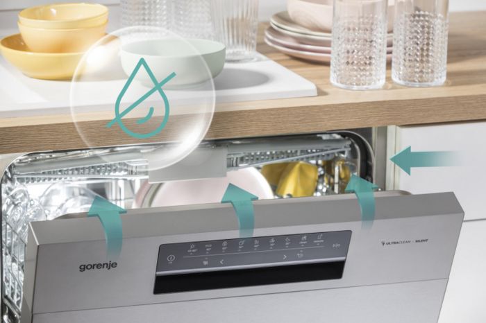 Посудомийна машина Gorenje, 16компл., A+++, 60см, дисплей, 3 кошика, AquaStop, сірий