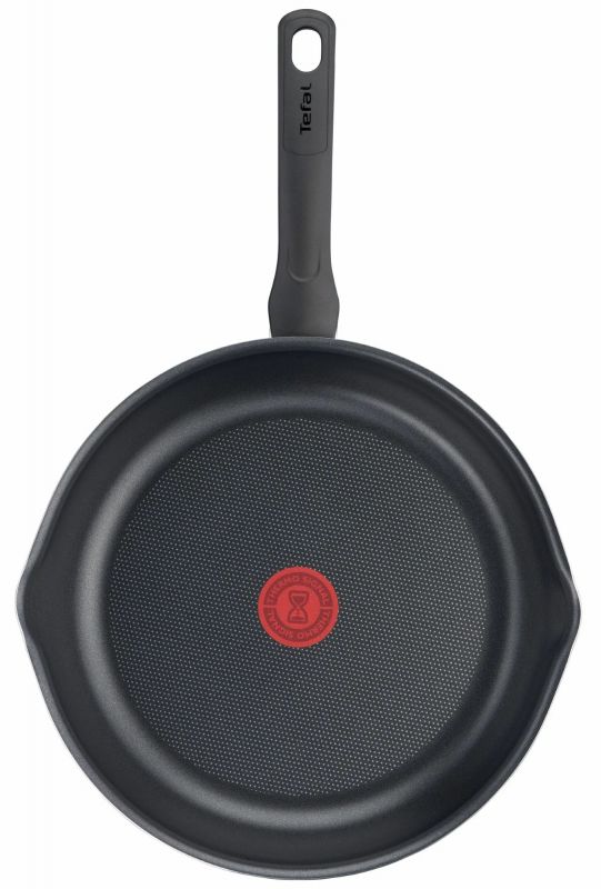 Сковорода з кришкою Tefal Day by Day, 28см, з кришкою, алюміній, бакеліт, скло, чорний
