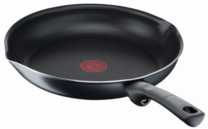 Сковорода з кришкою Tefal Day by Day, 28см, з кришкою, алюміній, бакеліт, скло, чорний