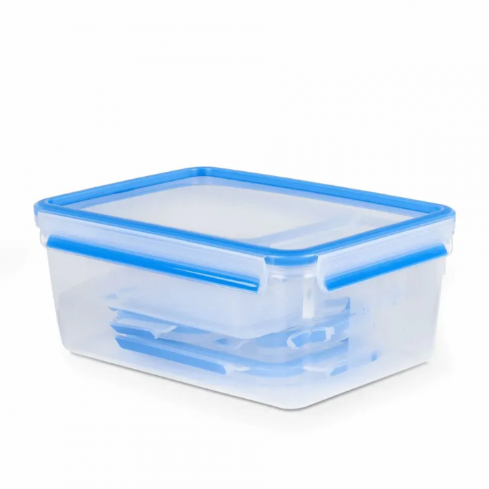 Набір контейнерів Tefal Master Seal, 5шт, пластик, прозорий, синій