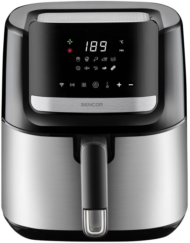 Мультипіч Sencor Vita Fryer, 1600Вт, чаша-6,5л, сенсорне керув., 10 програм, пластик, нерж. сталь-чорний