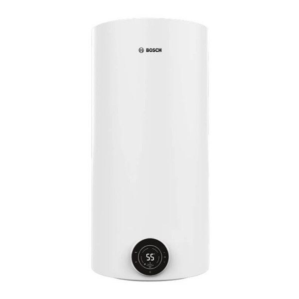 Водонагрівач електр. BOSCH круглий Tronic 4000T, 100л, 2кВт, сухий тен, вертикальний монтаж, електр. кер-ння, B, білий
